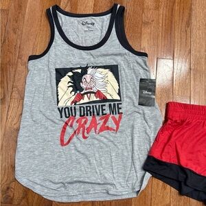 Disney women’s pajama Top and Shorts Set